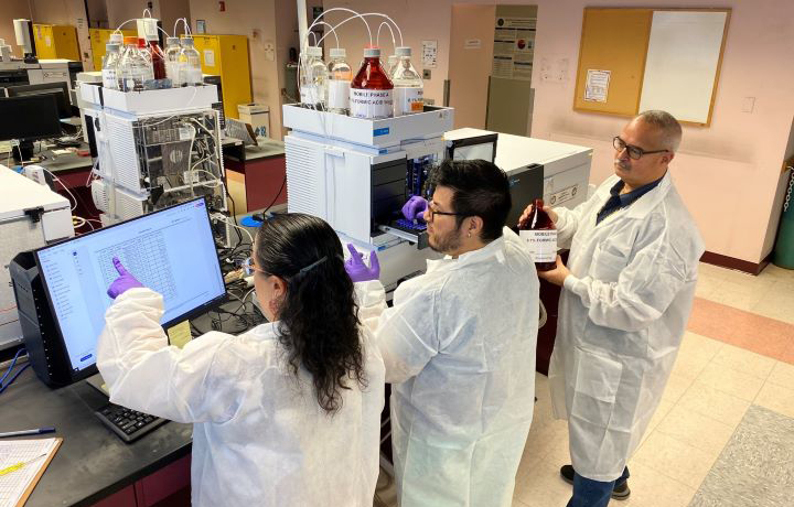 Employees of the OCME Forensic Toxicology Laboratory use the latest equipment acquired with new funding.
                                           